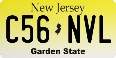 NJ license plate C56NVL