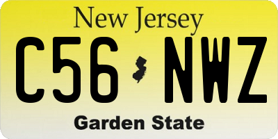 NJ license plate C56NWZ