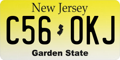 NJ license plate C56OKJ