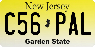 NJ license plate C56PAL