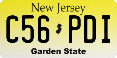NJ license plate C56PDI