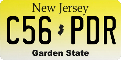 NJ license plate C56PDR