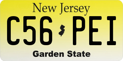 NJ license plate C56PEI