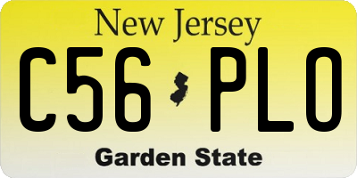NJ license plate C56PLO