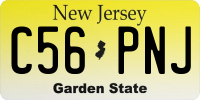 NJ license plate C56PNJ
