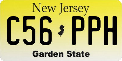 NJ license plate C56PPH