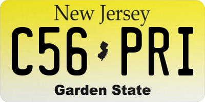 NJ license plate C56PRI