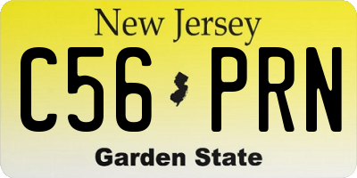 NJ license plate C56PRN