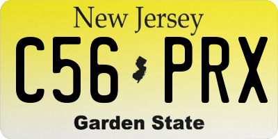 NJ license plate C56PRX