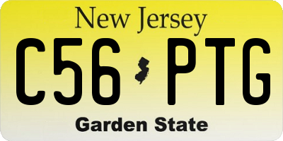 NJ license plate C56PTG