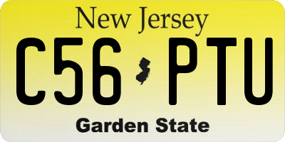 NJ license plate C56PTU