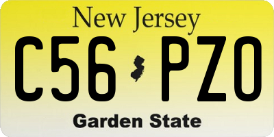 NJ license plate C56PZO