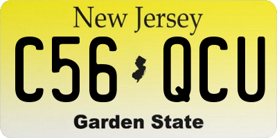 NJ license plate C56QCU
