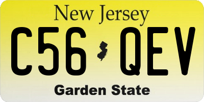 NJ license plate C56QEV