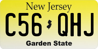 NJ license plate C56QHJ
