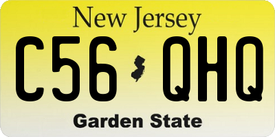 NJ license plate C56QHQ