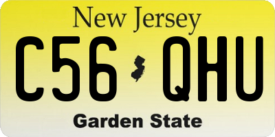NJ license plate C56QHU