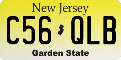 NJ license plate C56QLB