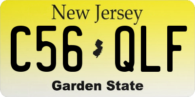 NJ license plate C56QLF
