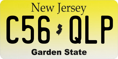 NJ license plate C56QLP