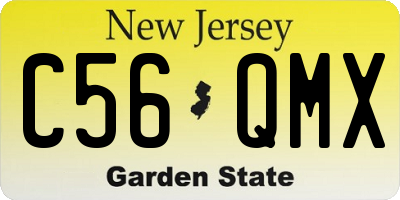 NJ license plate C56QMX
