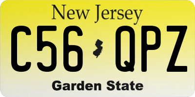 NJ license plate C56QPZ