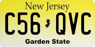 NJ license plate C56QVC
