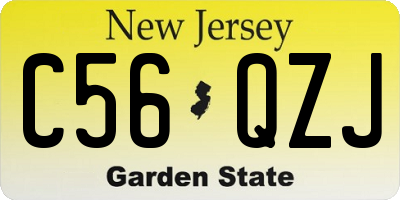NJ license plate C56QZJ
