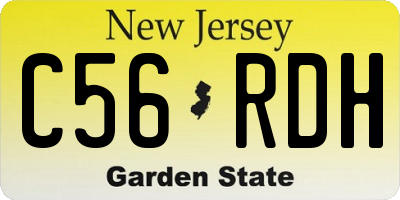 NJ license plate C56RDH