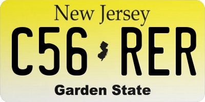 NJ license plate C56RER