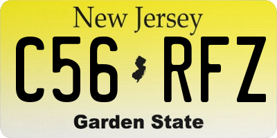 NJ license plate C56RFZ