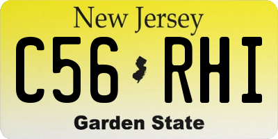 NJ license plate C56RHI