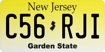 NJ license plate C56RJI