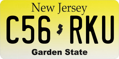 NJ license plate C56RKU