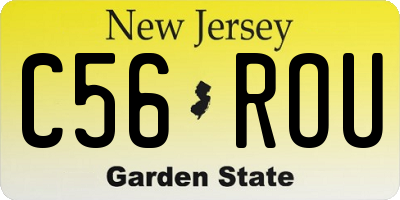 NJ license plate C56ROU