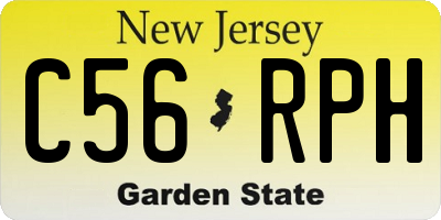 NJ license plate C56RPH