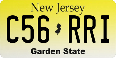 NJ license plate C56RRI