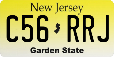 NJ license plate C56RRJ
