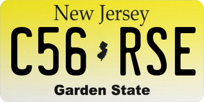 NJ license plate C56RSE