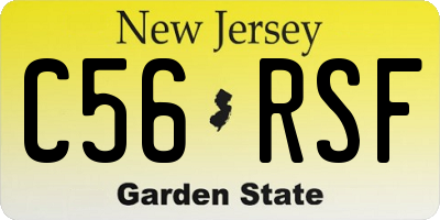 NJ license plate C56RSF