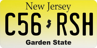 NJ license plate C56RSH