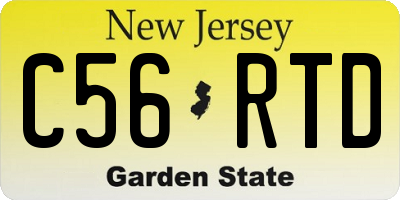 NJ license plate C56RTD