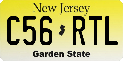 NJ license plate C56RTL