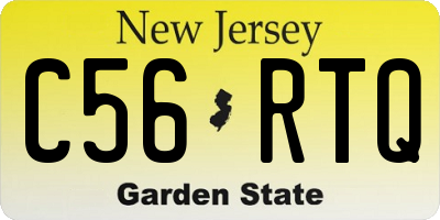 NJ license plate C56RTQ