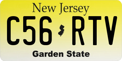 NJ license plate C56RTV