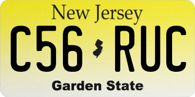 NJ license plate C56RUC