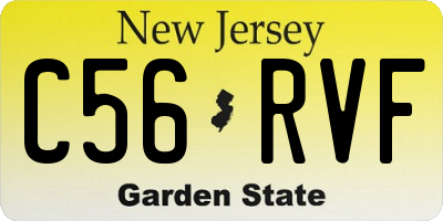 NJ license plate C56RVF
