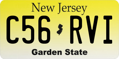 NJ license plate C56RVI