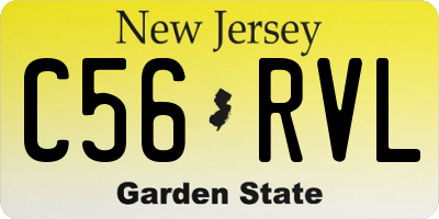 NJ license plate C56RVL
