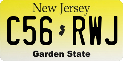 NJ license plate C56RWJ